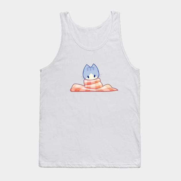 Scarf Cat Tank Top by Everything A Cat